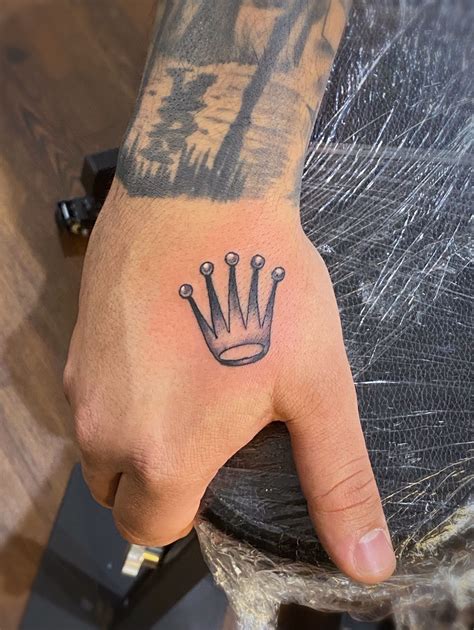 rolex crown logo tattoo|drawing of crown tattoo design.